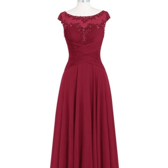 Azazie Dresses & Skirts - Azazie Mina Burgundy Bridesmaid Dress